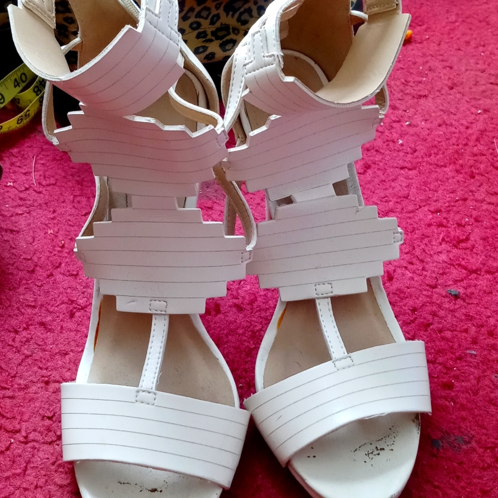 Just Fab White Sandals